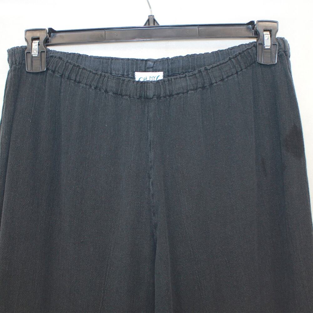 Oh My Gauze! Cotton Black Pant Honey Breathable Elastic Waist Size 2 XL - Picture 2 of 6